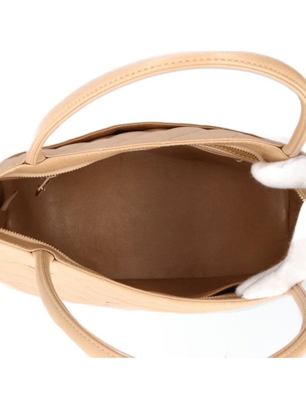 Chanel Medallion Tote Caviar Leather Beige - Picture 7 of 9